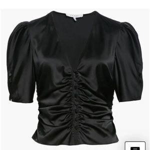 Frame Camile Ruched Silk Top NWOT